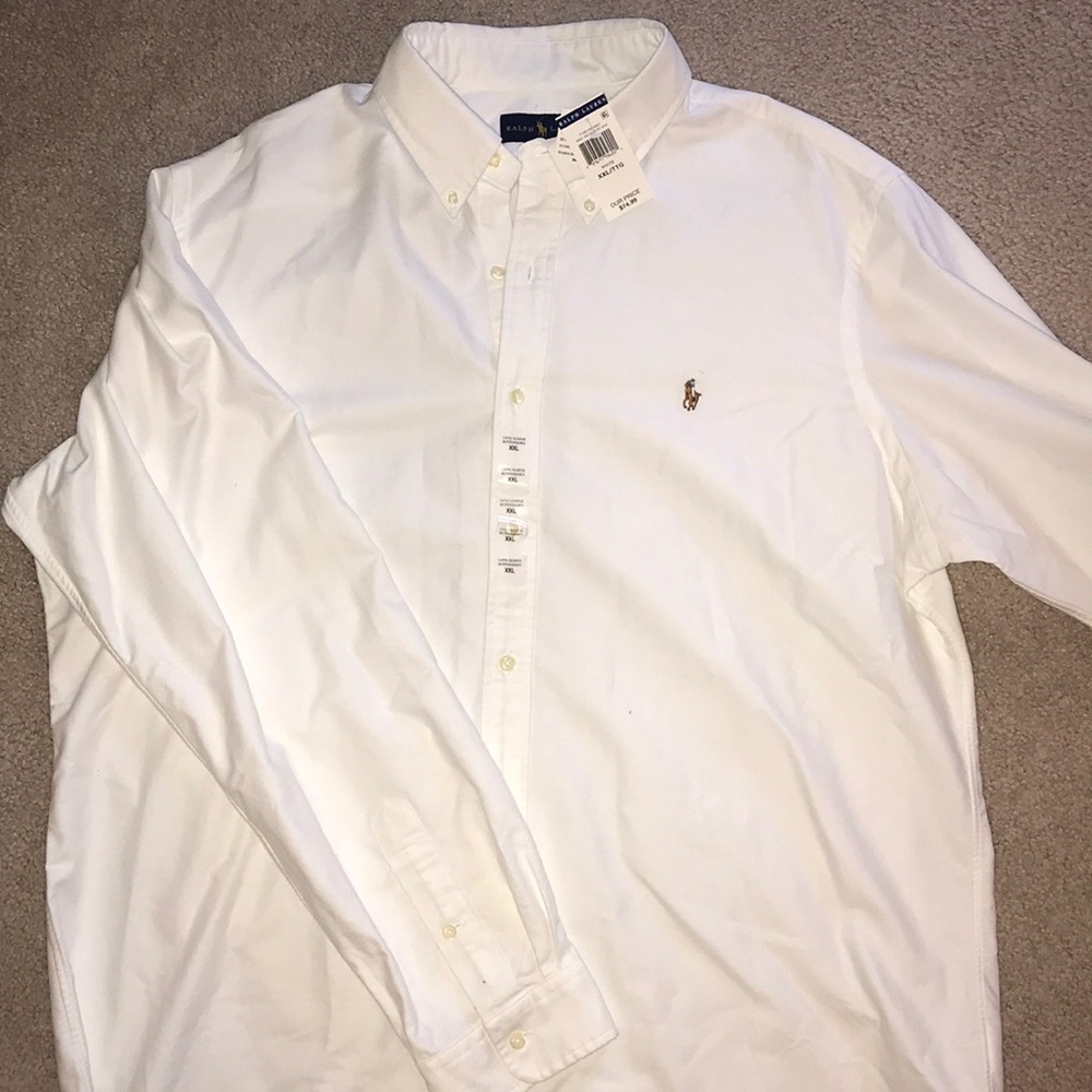 White Ralph Lauren Button Down